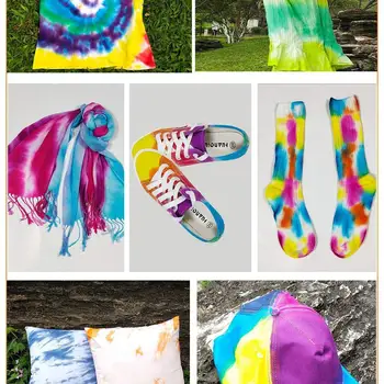 5 Barv Tie-Dye Kit Bombaž Perilo Oblačila Barvil nestrupeno DIY Moda Barvanje Kit Barve Umetnosti Oblačila Za Barve Barve
