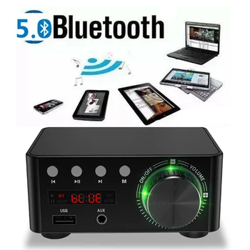 50WX2 Bluetooth 5.0 Moč Mini Ojačevalnik TPA3116 Sprejemnik Stereo Home Car Audio Amp USB U-disK TF Glasbene Kartice Igralec