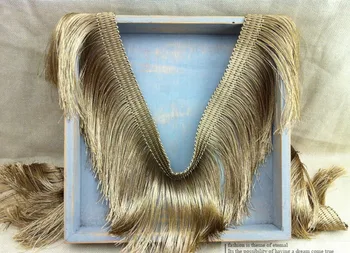 2yards Zlato bonitete tassel čipke trim Diy ogrlica oblačila dodatki Plesno obleko okraskov 11 cm, Širina