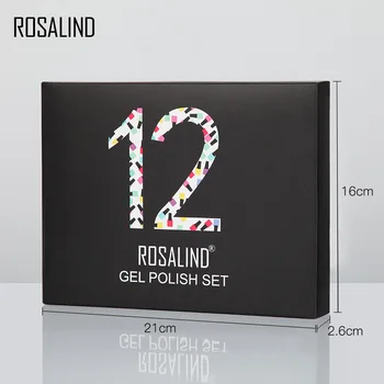 ROSALIND (12PCS/VELIKO )7ml Bleščice Neon Gel za Nohte, Set Za Manikuro Pol Stalno Hibridni Laki Soak Off UV Gel Kit