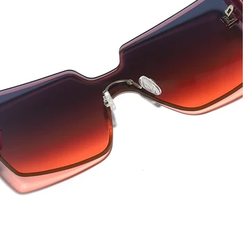 Luksuzne blagovne Znamke Kvadratnih sončna Očala Ženske Gradient Rjava Prevelik Ženska sončna Očala 2020 Nov Modni Oblikovalec Stekla oculos de sol