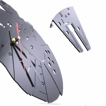 Vedro z Vijaki Prostor Vozila Akril Moderne Stenske Ure Izmišljena vesoljske ladje Design Laser Engrave Dekorativna Stenska Ura Watch