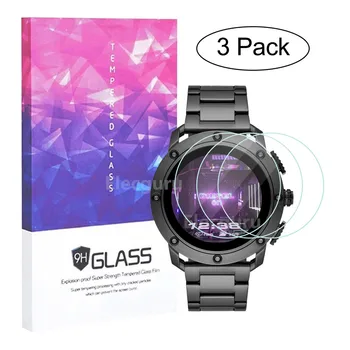 Kaljeno Steklo Screen Protector za Dizelske Na Osno Smartwatch,9H 2.5 D Jasno Nič Dokaz Mehurček prosto Zaščitno folijo,3 Pack