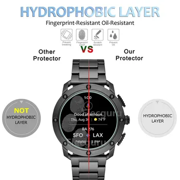 Kaljeno Steklo Screen Protector za Dizelske Na Osno Smartwatch,9H 2.5 D Jasno Nič Dokaz Mehurček prosto Zaščitno folijo,3 Pack