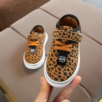 Kushyshoo otroci superge 2021 nova modna unisex leopard kavljem&zanke majhnimi belimi čevlji udobno gume trpežne čevlje dihanje