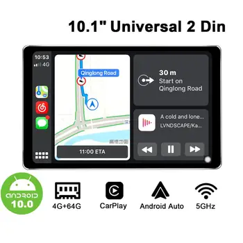10.1 palčni 2Din Univerzalno Android10 Avto Radio, GPS, 5G-WIFI Carplay DSP SPDIF Optični-output IPS 1280*800 celozaslonskem Bluetooth 5.1