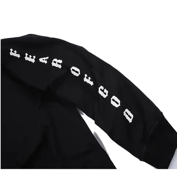 Essentials Hooded zgornji del Trenirke Moški Hip Hop FG Pulover z Dolgimi Rokavi MEGLO Bombaž Tiskanja Sweatshirts Priložnostne Tees