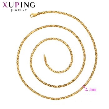 Xuping Elegantno Lepe za Ženske Ogrlica Vintage Stil Čistega Zlata Barva Pozlačen Nakit Bistvenega pomena Družine Darila 45909
