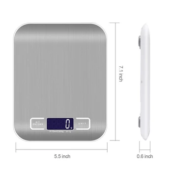 Digitalno Kuhinjsko Tehtnico Mini Žep iz Nerjavečega Jekla, Precizne Nakit Elektronski Bilance Teža Gramov Zlata(5kgx1g)
