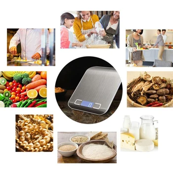 Digitalno Kuhinjsko Tehtnico Mini Žep iz Nerjavečega Jekla, Precizne Nakit Elektronski Bilance Teža Gramov Zlata(5kgx1g)