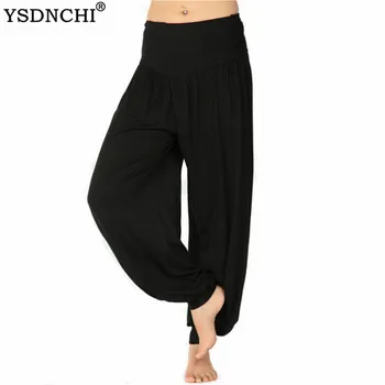 YSDNCHI Yuga Legging Plus Velikost Ženske Ohlapne hlače Leggins Poletje Sredi Elastična Bela Črna dokolenke ženska Telovadba Fitnes Hlače