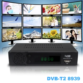 Vroče prodajo Europen DVB T2 Prizemni Digitalni Sprejemnik T2 tv sprejemnik z omrežjem, RJ45 podpira Youtube YOUTUBE stb