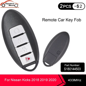 KEYECU brez ključa-go Smart Remote Key Fob 3+1 4 Gumb 433.92 MHz PCF7953M 4A Čip za Nissan Brcne 2018 2019 2020 S180144503