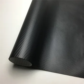 Črni 3D Ogljikovih Vlaken Vinil Film Bubble Brezplačno Za Avto Film Laptop Kože Telefon Kritje motorno kolo, Avto, Zavijanje