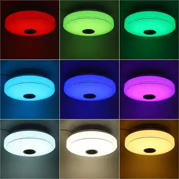Moderna Stropna Luč, 72W RGB LED Domačo razsvetljavo APLIKACIJO bluetooth, Glasbo, Svetlobo, Spalnica Lučka 170-260V Smart Stropna Svetilka+Daljinski upravljalnik