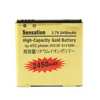 Ciszean 1x 2450mah Zlato Nadomestna Baterija Za HTC Sensation G14 Sensation 4G EVO 3D G17 G18 Z710E Sensation XE Amaze 4G