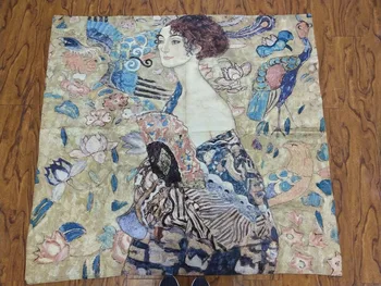 Svetovno znani slikarstvo klimt, ki jih gospodarstvo fan oblačenja žensk sliko dekor steni visi tapiserija 134X 134cm PT-19