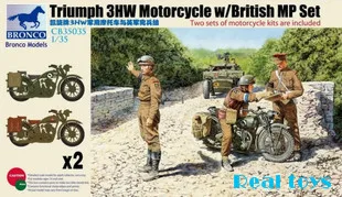 Bronco MODEL CB35035 1/35 Triumph 3HW motornega kolesa & British MP