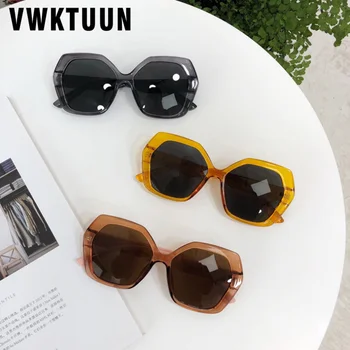 VWKTUUN sončna Očala Ženske 2020 Nezakonitih Očala UV400 sončna Očala Vožnje Odtenki Prevelik sončna Očala Candy Barve Oculos