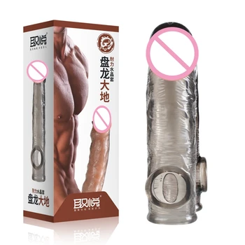 Silikonski Večkratno uporabo Kondomov Podaljša Mehko Dick Obroč Moški Penis Extender Širitve Rokavi Sex Igrače za Človeka intimno blaga
