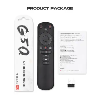 G50S Glasovni Nadzor Zračnega Miško, s Žiro Zaznavanje Mini Brezžična Smart Remote Backlit Za Android tv box PC