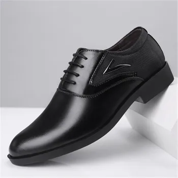 Blagovne znamke 2019 novo moško obleko čevlje 38-48 black classic opozoril Oxford čevlji za moške mode za moške poslovne stranke čevlji plesni čevlji