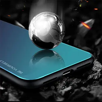 Za Samsung Galaxy A5 A7 2017 J4 J6 J8 2018 Luksuzni Gradient Kaljeno Steklo Ohišje Za J4 J6 Plus Mehka Silikonska Shockproof Pokrov
