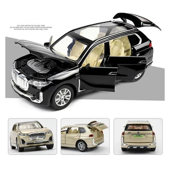 1:32 BMW X7 Simulacije Zlitine avtomobilčki Diecast Potegnite Nazaj SUV Modela Avtomobila Otroci Igrače Off-road Vozila, Okraski za Božično Darilo