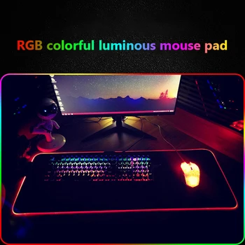 RGB Gaming Mouse Pad Velike Mouse Pad Igralec Led Računalnik Mousepad Big Miško Mat z Ozadja Preproga za Tipkovnico Desk Gume