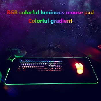RGB Gaming Mouse Pad Velike Mouse Pad Igralec Led Računalnik Mousepad Big Miško Mat z Ozadja Preproga za Tipkovnico Desk Gume