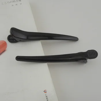 10PCS 12,0 cm črna plastika aligator posnetke, velike lasnice za pranje obraza big strani sponke za lase za salon pričeske