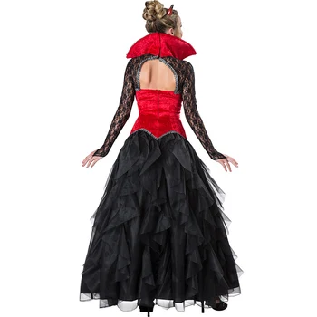 Halloween Ženske Kraljica Kostum Cosplay Dolgo Obleko Eleganten Ženski Kraljica Prikrivanje Stranka Vlogo Igrajo