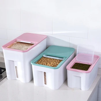 Kuhinja Riž Škatla Za Shranjevanje Žitnih Zrn Razpršilnik Hrane Vlagi Posodo