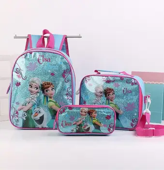 Vroče otroci risanka Elsa Ana šolsko dekleta princesa srčkan šolsko torbo Otrok Sofija Vrtec nahrbtniki