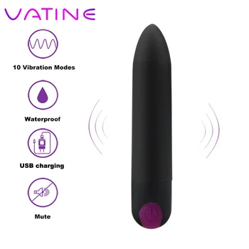 VATINE 10 Hitrosti Bullet Vibratorji Klitoris Stimulator Vaginalne Massager Močne Vibracije G Točko Orgazem Seks Igrače Za Ženske