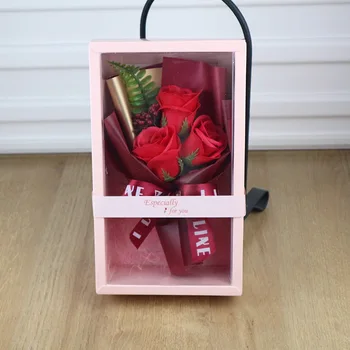 Valentinovo Ustvarjalno Darilo Milo Rose Cvet Darilo Polje za Božič Milo Vrtnice Umetno Cvetje Šopek Škatel Obrti