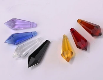 300pcs mešani 38 mm barva kristala ledenica prizmo U spusti obesek lahko kupec izbere posebne barve