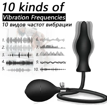 Vibracije Napihljivi Velik Velik Analni Čep za Ženske Črpalka Analni Dilator Prostate Massager Vibracije Super Veliki Masturbat butt plug