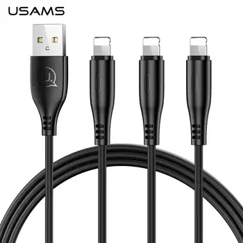 USAMS 3pcs/veliko USB Kabel za iPhone 11 kabel 1m 2A Hitro Polnjenje Podatkovni kabel za iPhone XR XS Max X 8 7 6 ios 12 11 10 usb