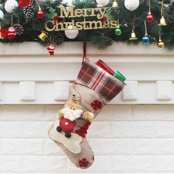Novo Leto Naselitve Božič Vrečo Božič Darilo Candy Bag Noel Božič Okraski za Dom Natalne Navidad Nogavica Božično Drevo Decor