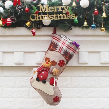 Novo Leto Naselitve Božič Vrečo Božič Darilo Candy Bag Noel Božič Okraski za Dom Natalne Navidad Nogavica Božično Drevo Decor