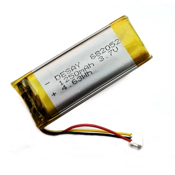 682052 3,7 V 1250 mAh Litij-polimer Baterija Z vtič Za Hišne GPS Lovski pes GPS DVR MP3, MP4 682052-2S