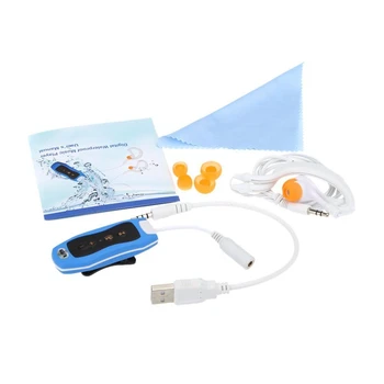 4GB IPX6 Šport Nepremočljiva MP3 Predvajalnik FM Radio za Plavanje/ Tek, Tek Podvodnega/ SPA+ Nepremočljiva držalo za uho Slušalke Slušalke