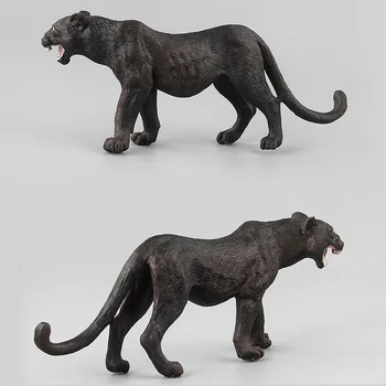 TLAND Black Panther Model Živali, Igrače, Družino Dekoracijo Otrok za Izobraževanje Darilo