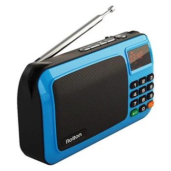 Rolton W405 Mini Prenosni FM Radio, USB TF Radio Nastavite Sprejemnik Zvočniki, Mp3 Predvajalnikom Glasbe, Z LED Svetilko, Za PC, IPod Telefon