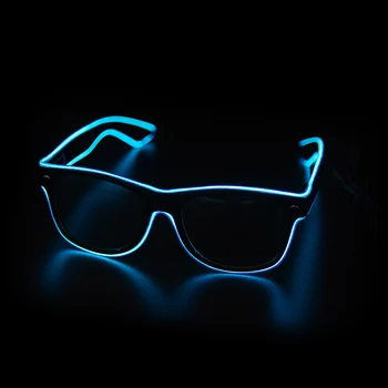 Led Očala Neon Stranka Utripa Očala EL Žice Žareče Gafas Svetlobna Bril Novost Darilo Sijaj sončna Očala Svetlo Luč Material