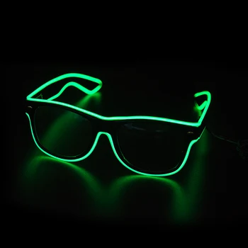 Led Očala Neon Stranka Utripa Očala EL Žice Žareče Gafas Svetlobna Bril Novost Darilo Sijaj sončna Očala Svetlo Luč Material