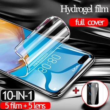 10-V-1; hydrogel film huawei p 30 40 pro screen protector huawei p40 lite 4g 5g mehko poln kritje stekla za huawei p40 lite E p30