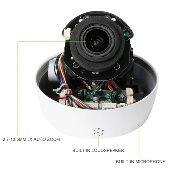 LYVNAL 5MP Varnosti IP Kamera, Wifi PTZ Kupola Full Metal 5X Auto Zoom Humanoid Sledenje 1080P CCTV dvosmerni Audio, SD TF Card Slot