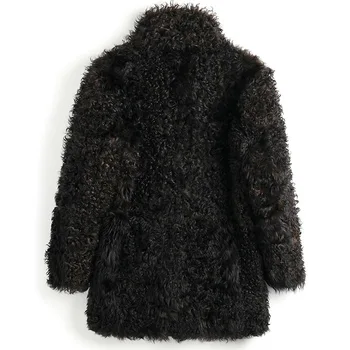Pravi Krzno Plašč Moški Pozimi Ovce Shearling Jakno za Moške Naravne Volne Fur Coats Tople Kosmate Luksuzni Suknjič 2020 5016 KJ5666